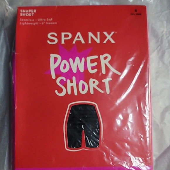 Small SPANX Power Short Shaper Very Black Seamless Ultra soft Lightweight - Picture 1 of 9